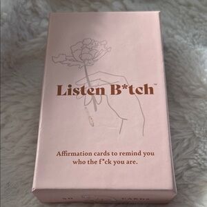 Listen B*tch Affirmation Cards - Pink Box